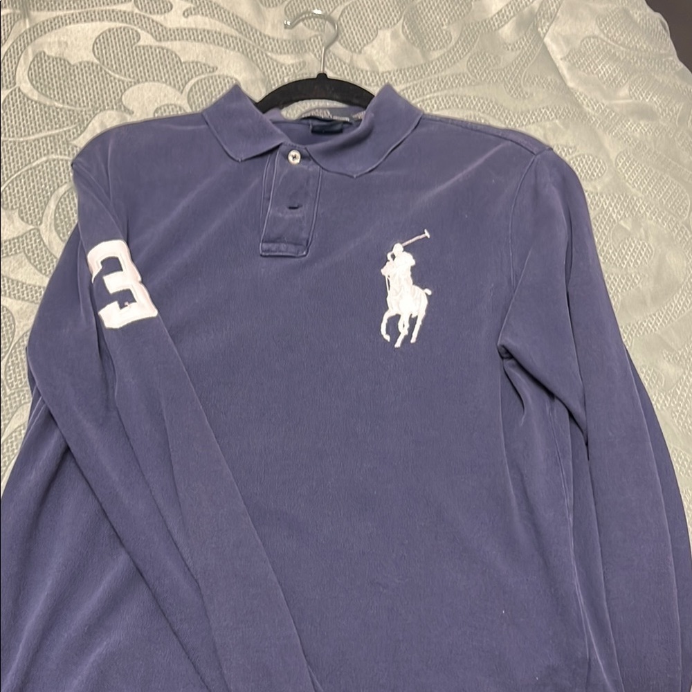 Polo Ralph Lauren Purple Long Sleeve Shirt, BIG PONY